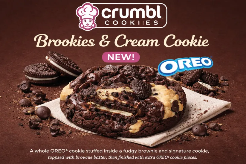 Crumbl Cookie Brookies & Cream Cookie