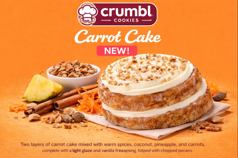 Crumbl Cookie  Chilled carrot cake cookie delight