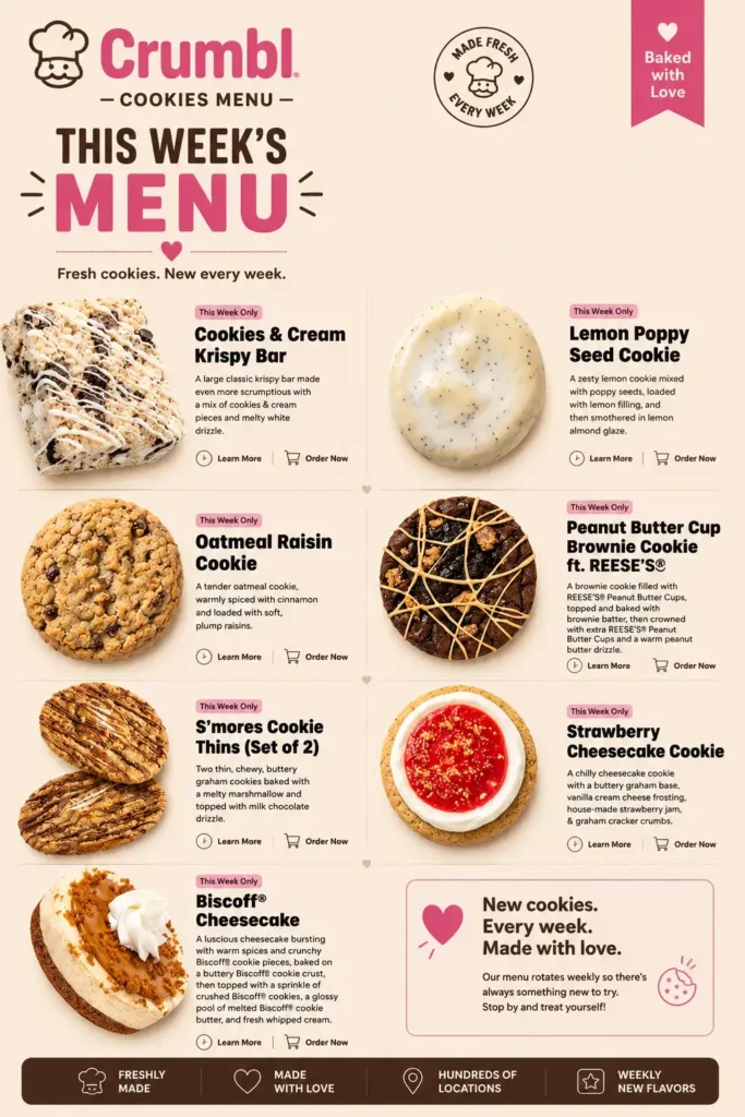 Crumbl cookies this Week Flavors