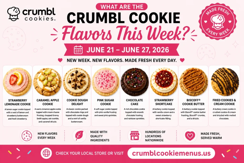 What are the Crumbl Cookie Flavors This Week Menu
