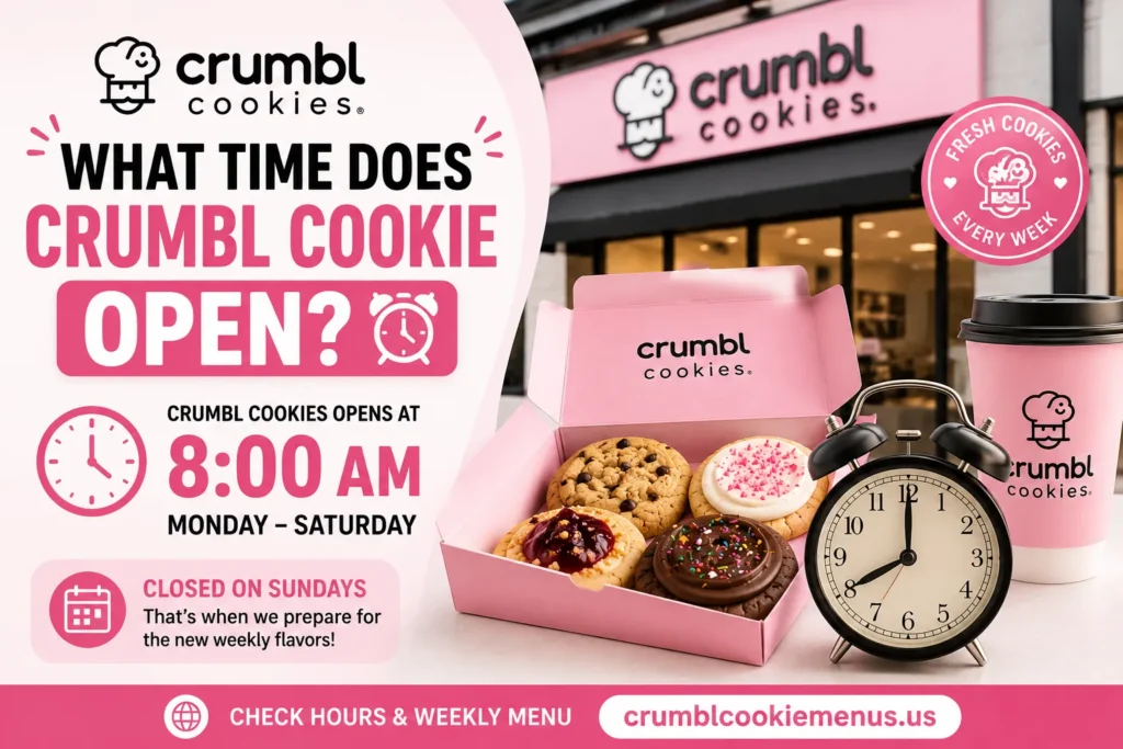 What Time Does Crumbl Cookie Open