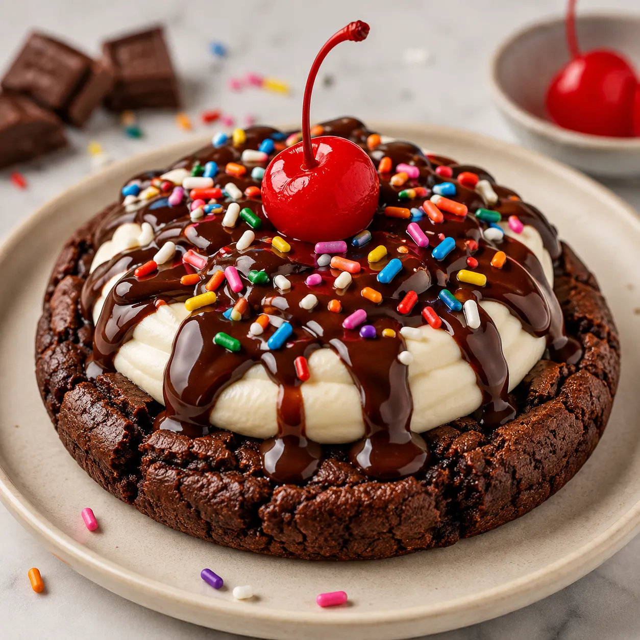 Crumbl Brownie Sundae Cookie
