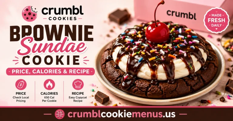 Crumbl Brownie Sundae Cookie
